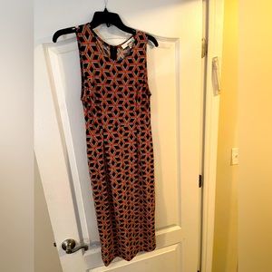 Sans Souci Fitted Print MIDI dress